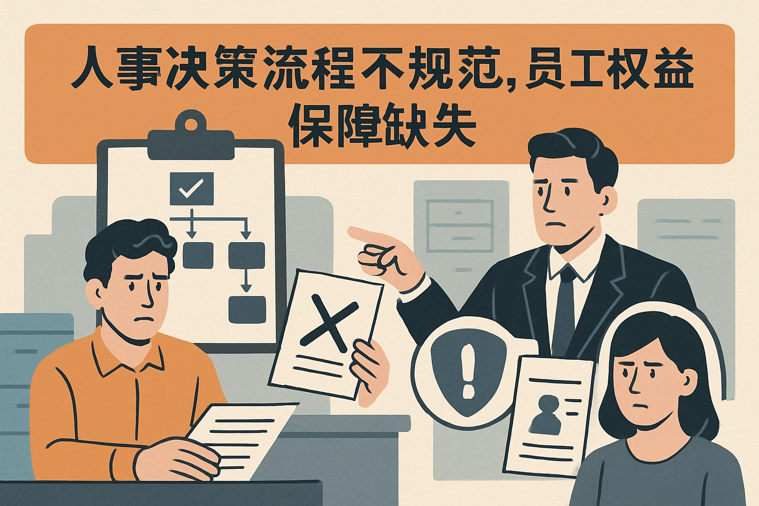 2. 人事决策流程不规范，员工权益保障缺失