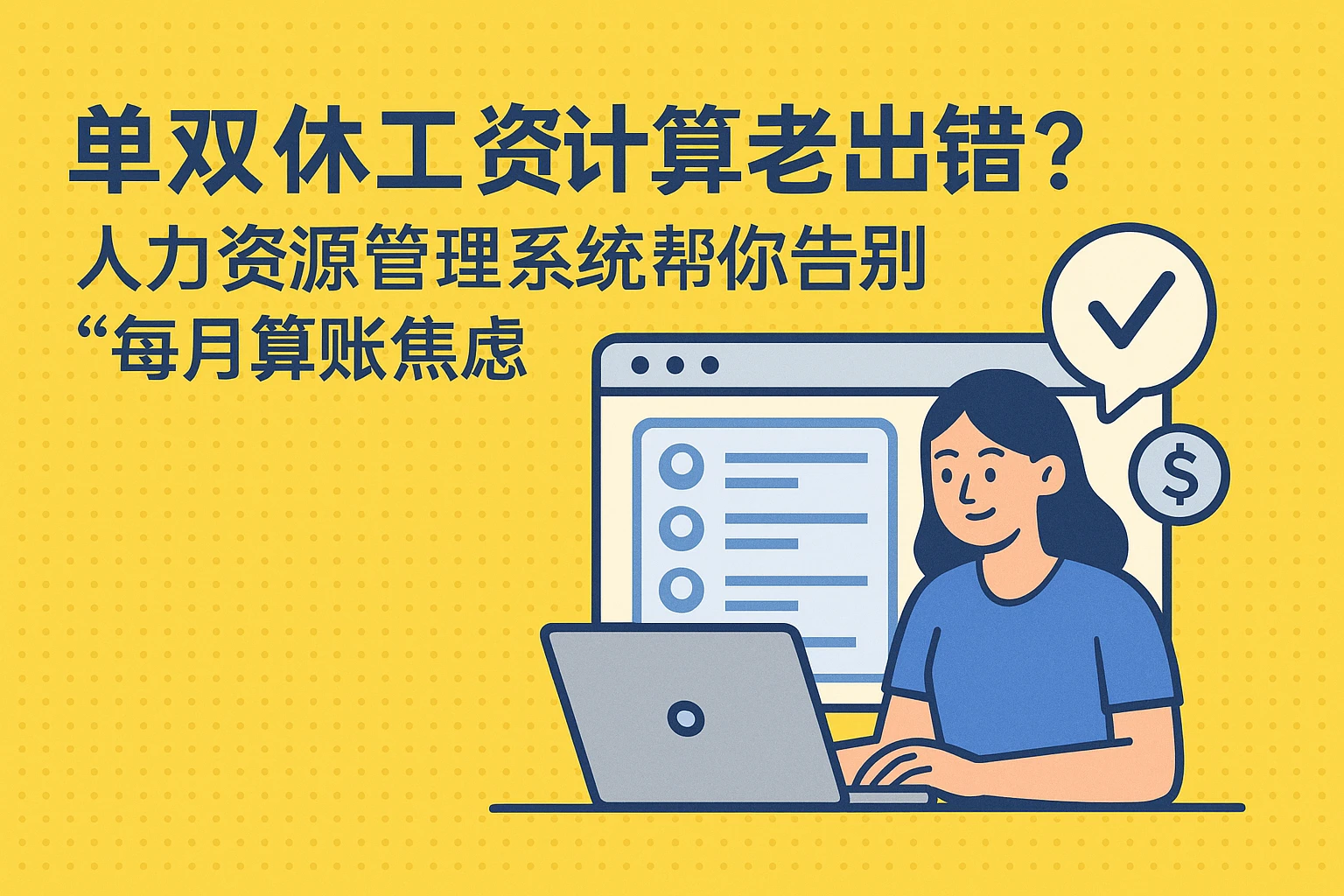 单双休工资计算老出错？人力资源管理系统帮你告别“每月算账焦虑”