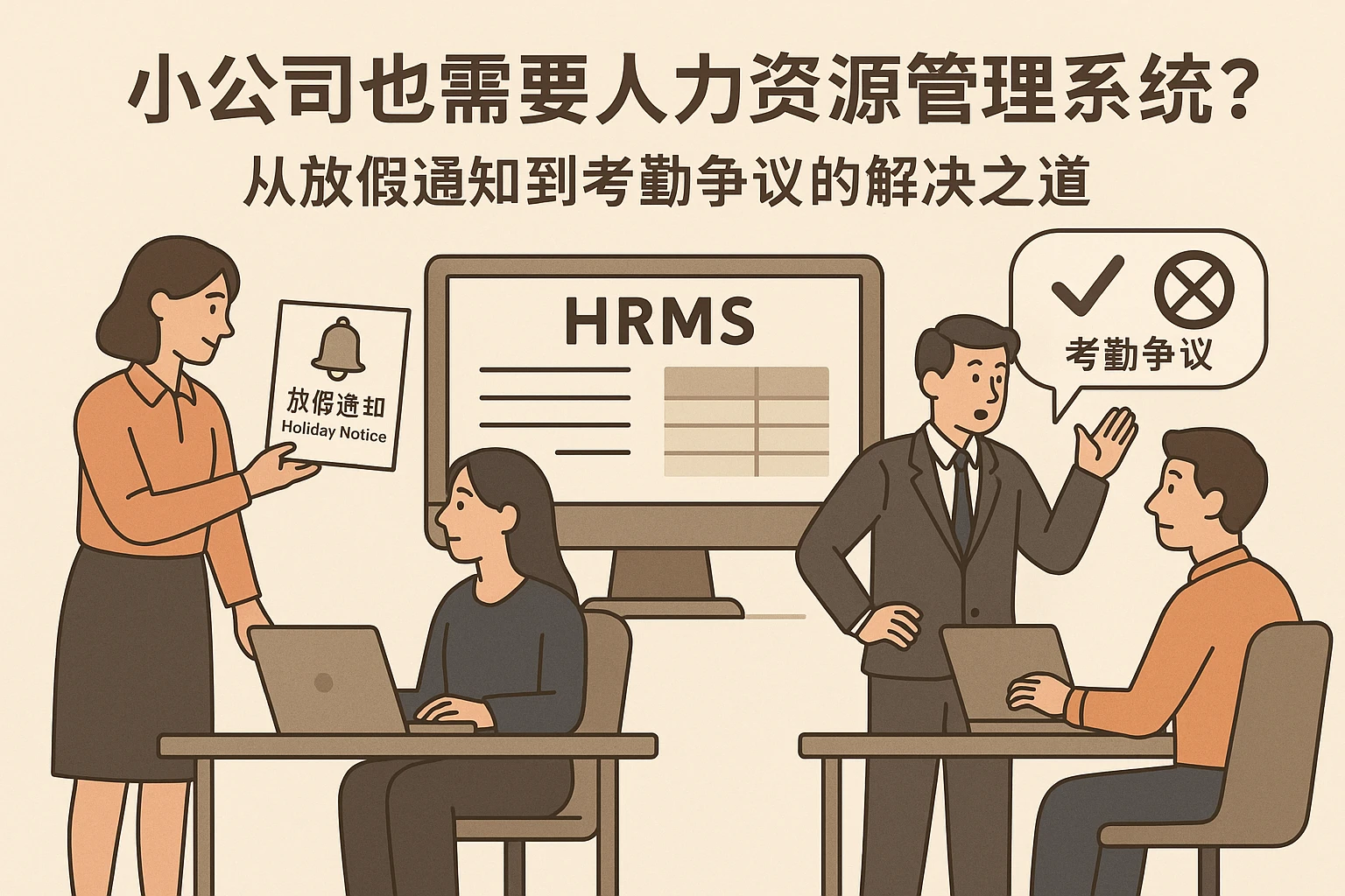 小公司也需要人力资源管理系统？从放假通知到考勤争议的解决之道
