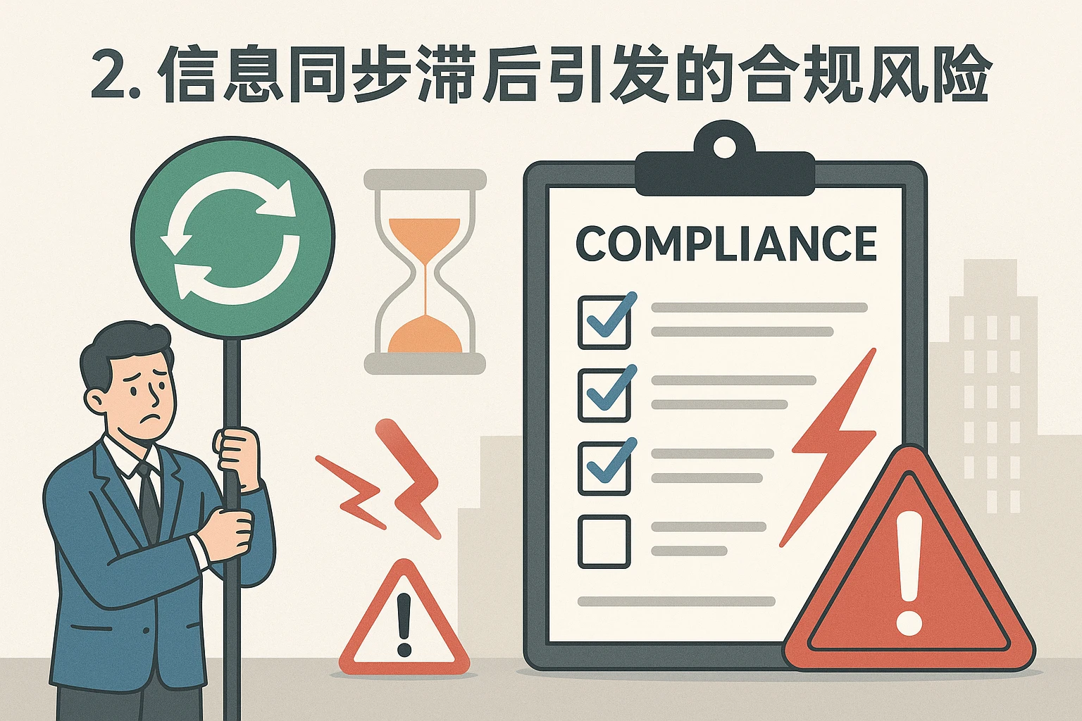 2. 信息同步滞后引发的合规风险