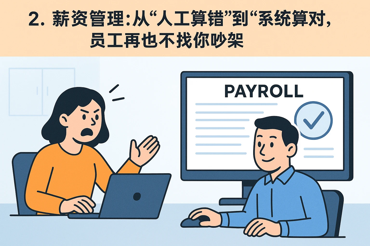 2. 薪资管理：从“人工算错”到“系统算对”，员工再也不找你吵架