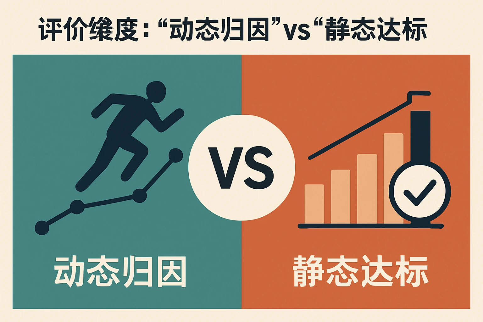 2. 评价维度：“动态归因”vs“静态达标”