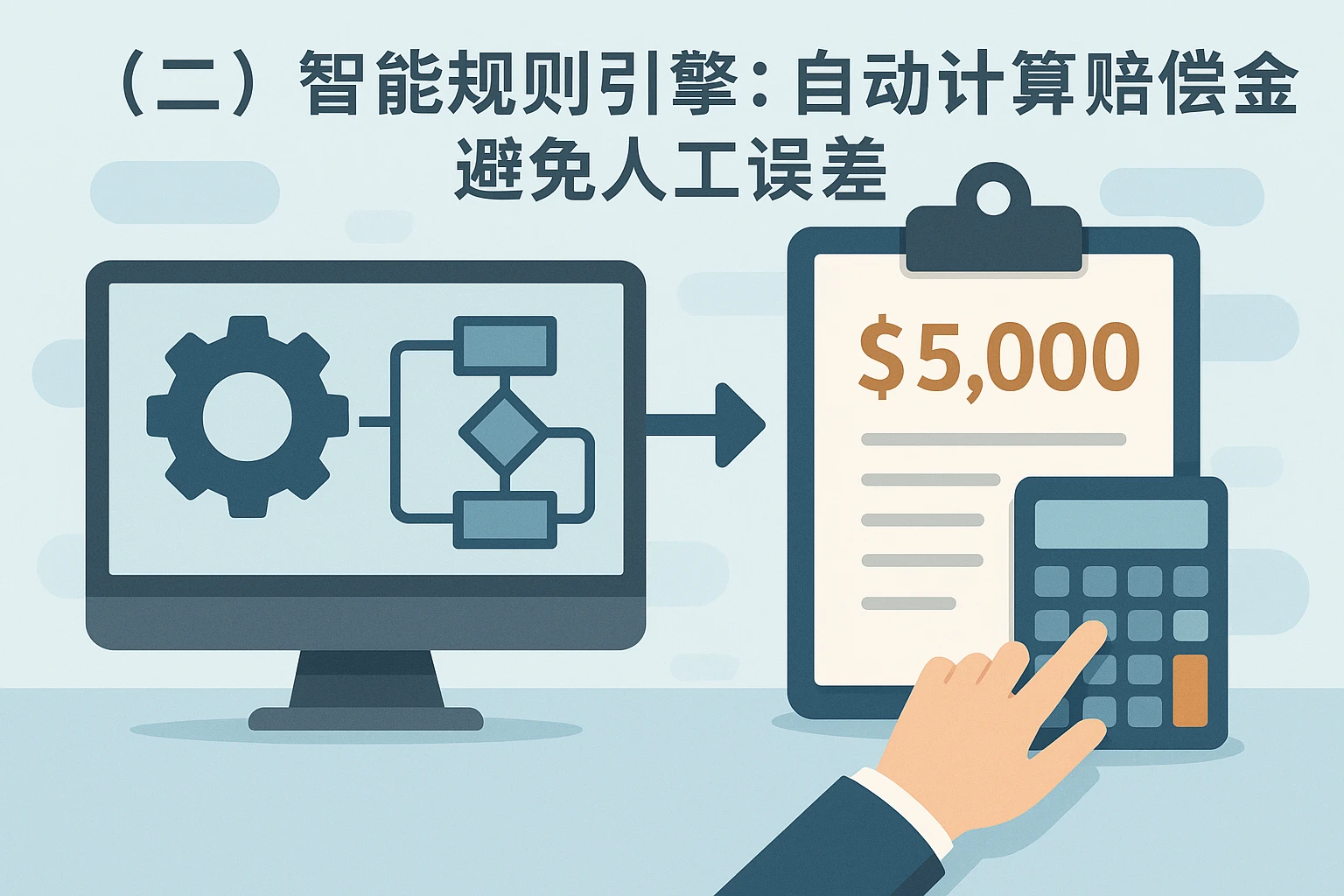 （二）智能规则引擎：自动计算赔偿金，避免人工误差