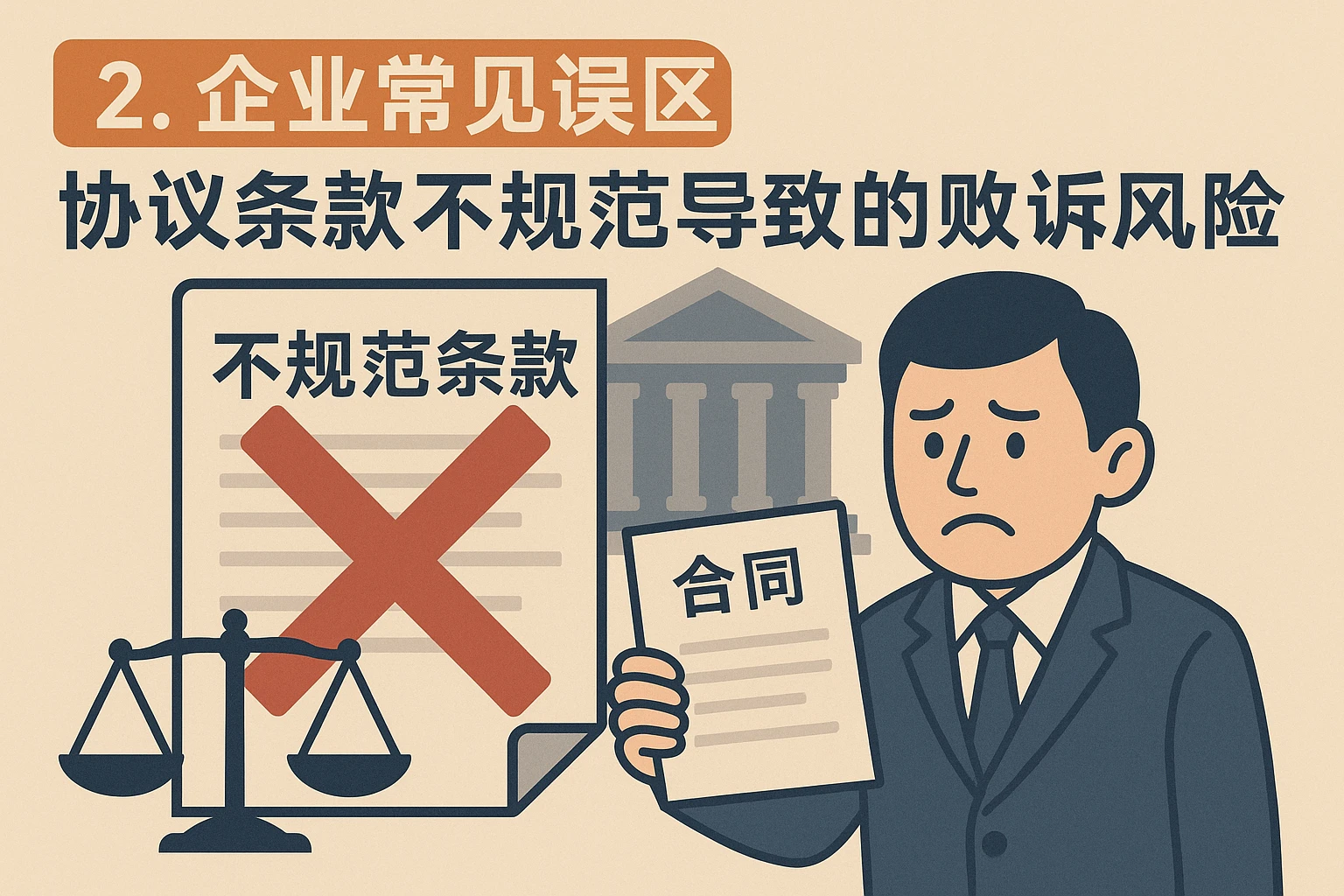 2. 企业常见误区：协议条款不规范导致的败诉风险