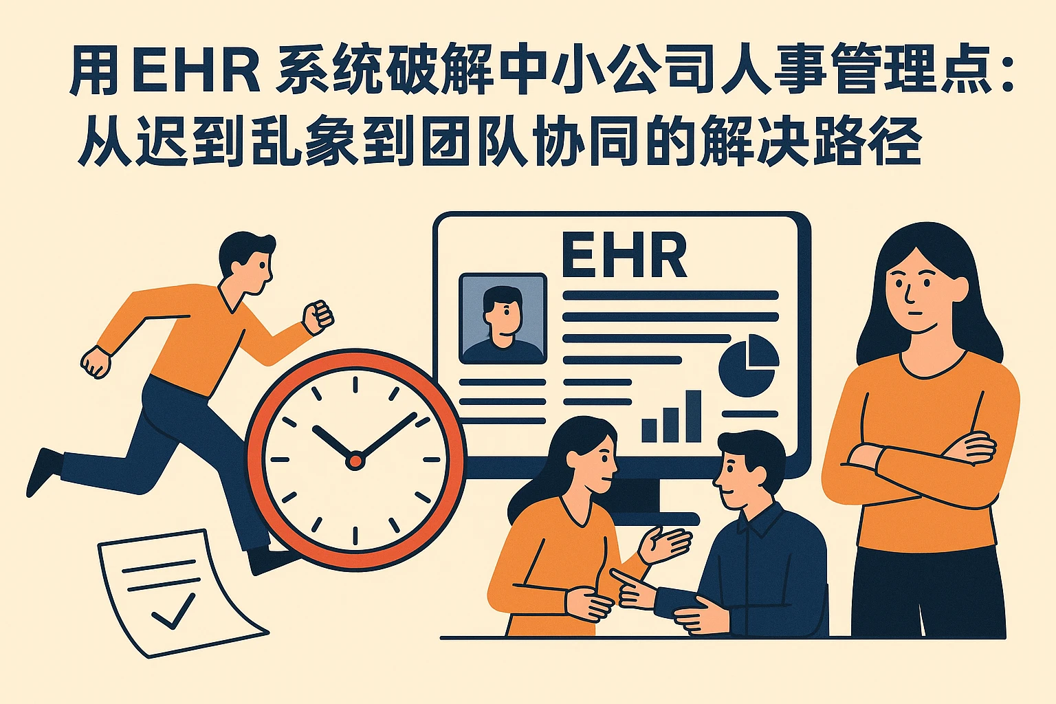 用EHR系统破解中小公司人事管理痛点：从迟到乱象到团队协同的解决路径