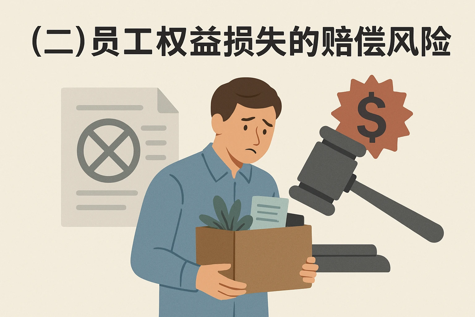（二）员工权益损失的赔偿风险