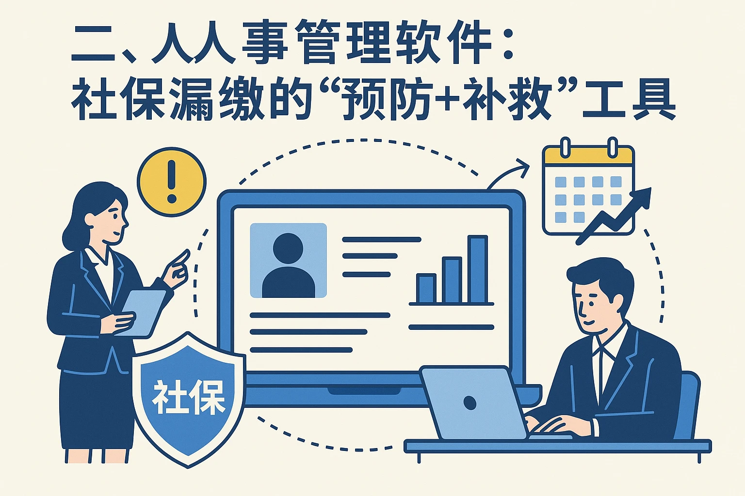 二、人事管理软件：社保漏缴的“预防+补救”工具