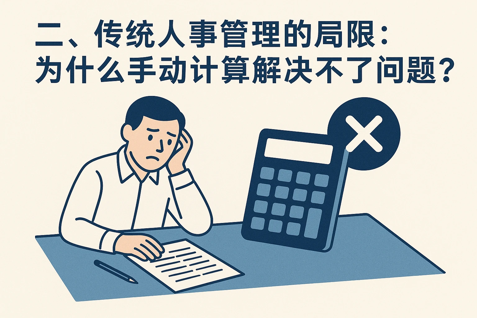 二、传统人事管理的局限：为什么手动计算解决不了问题？