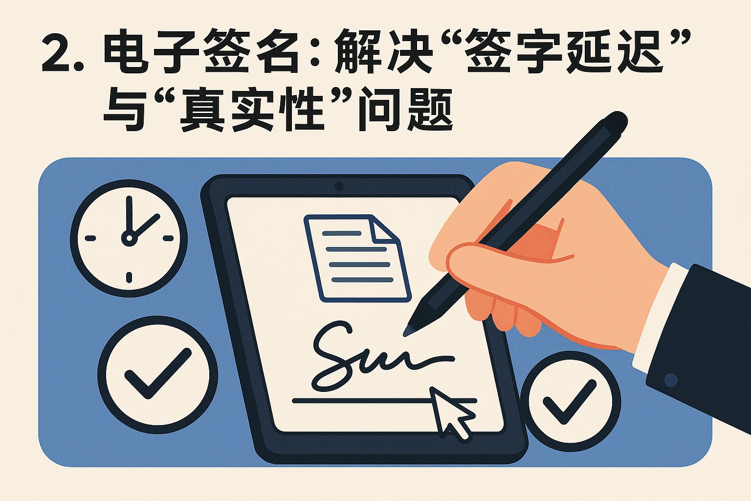 2. 电子签名：解决“签字延迟”与“真实性”问题