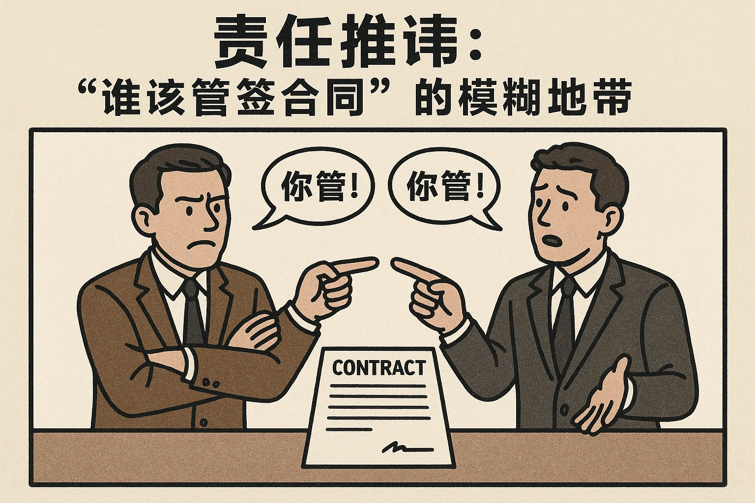 2. 责任推诿：“谁该管签合同”的模糊地带