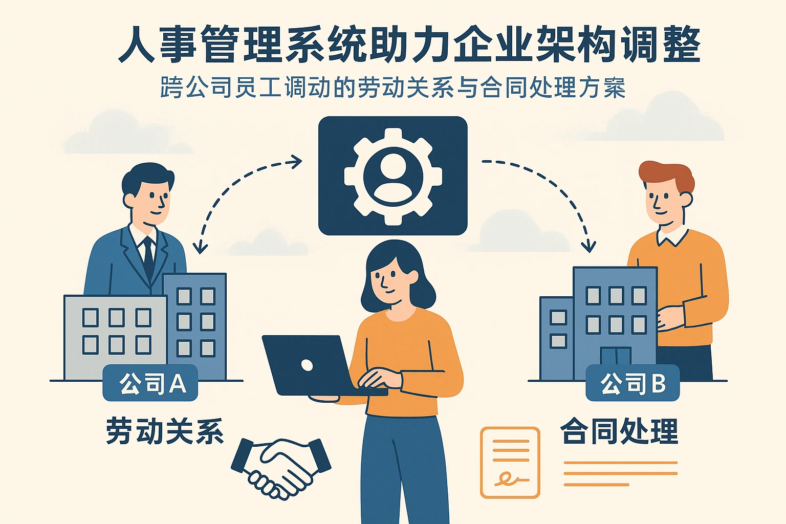 人事管理系统助力企业架构调整：跨公司员工调动的劳动关系与合同处理方案
