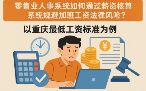 零售业人事系统如何通过薪资核算系统规避加班工资法律风险？——以重庆最低工资标准为例