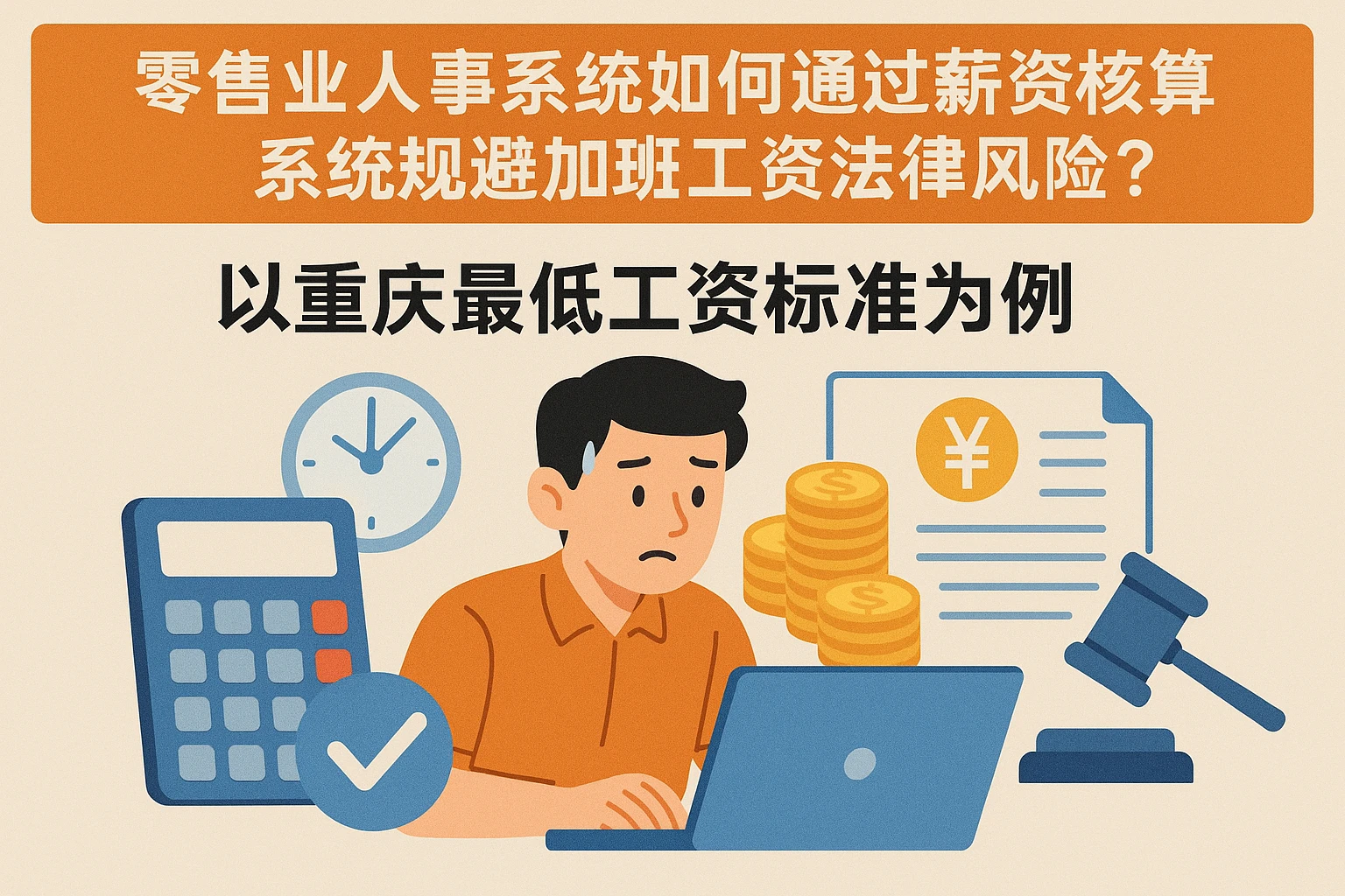 零售业人事系统如何通过薪资核算系统规避加班工资法律风险？——以重庆最低工资标准为例