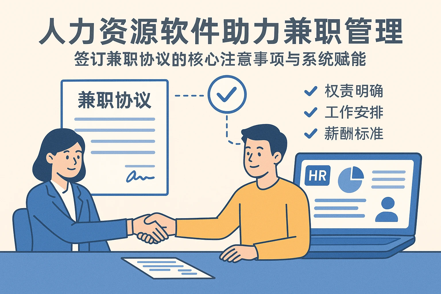 人力资源软件助力兼职管理：签订兼职协议的核心注意事项与系统赋能
