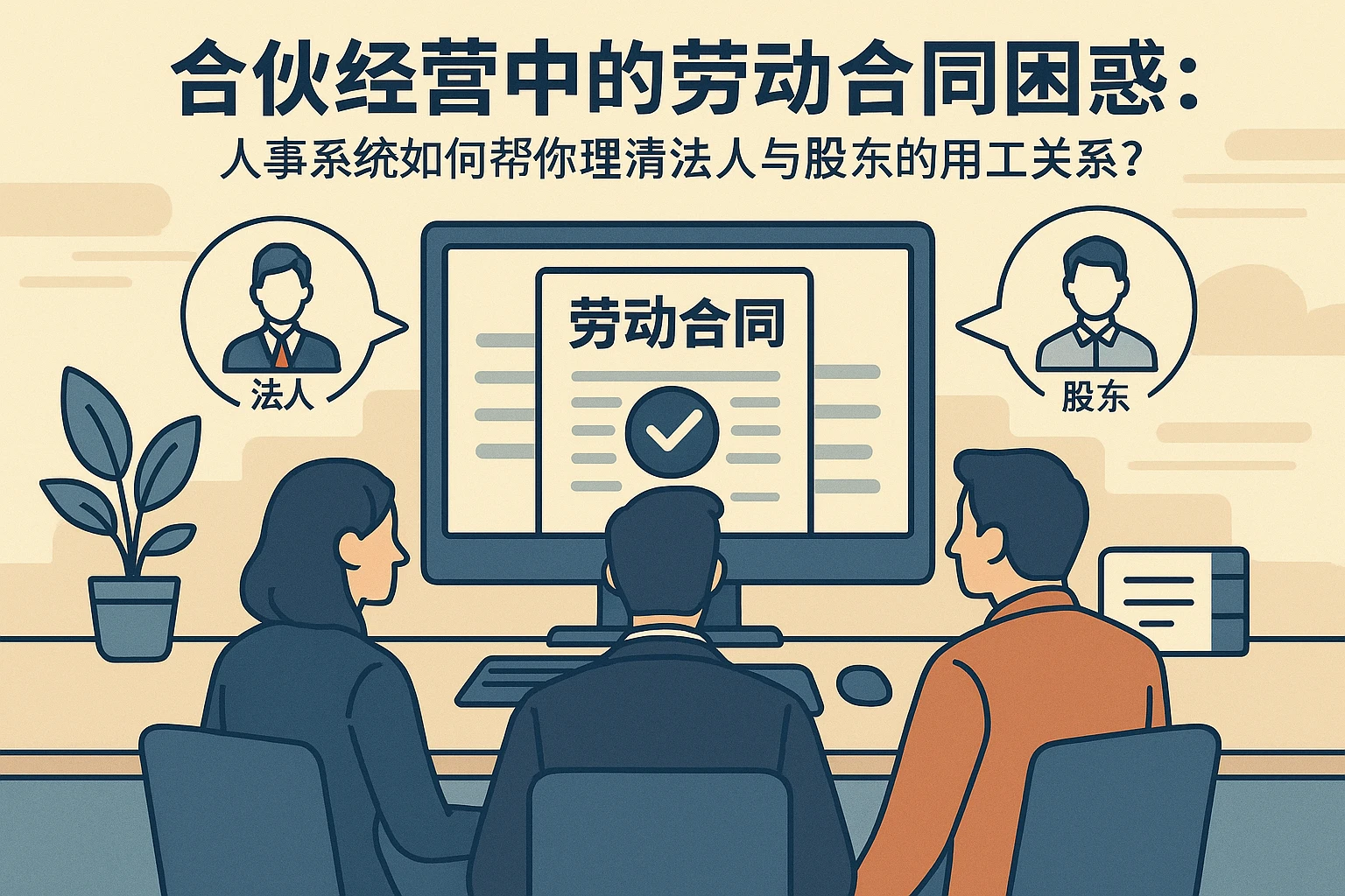 合伙经营中的劳动合同困惑：人事系统如何帮你理清法人与股东的用工关系？
