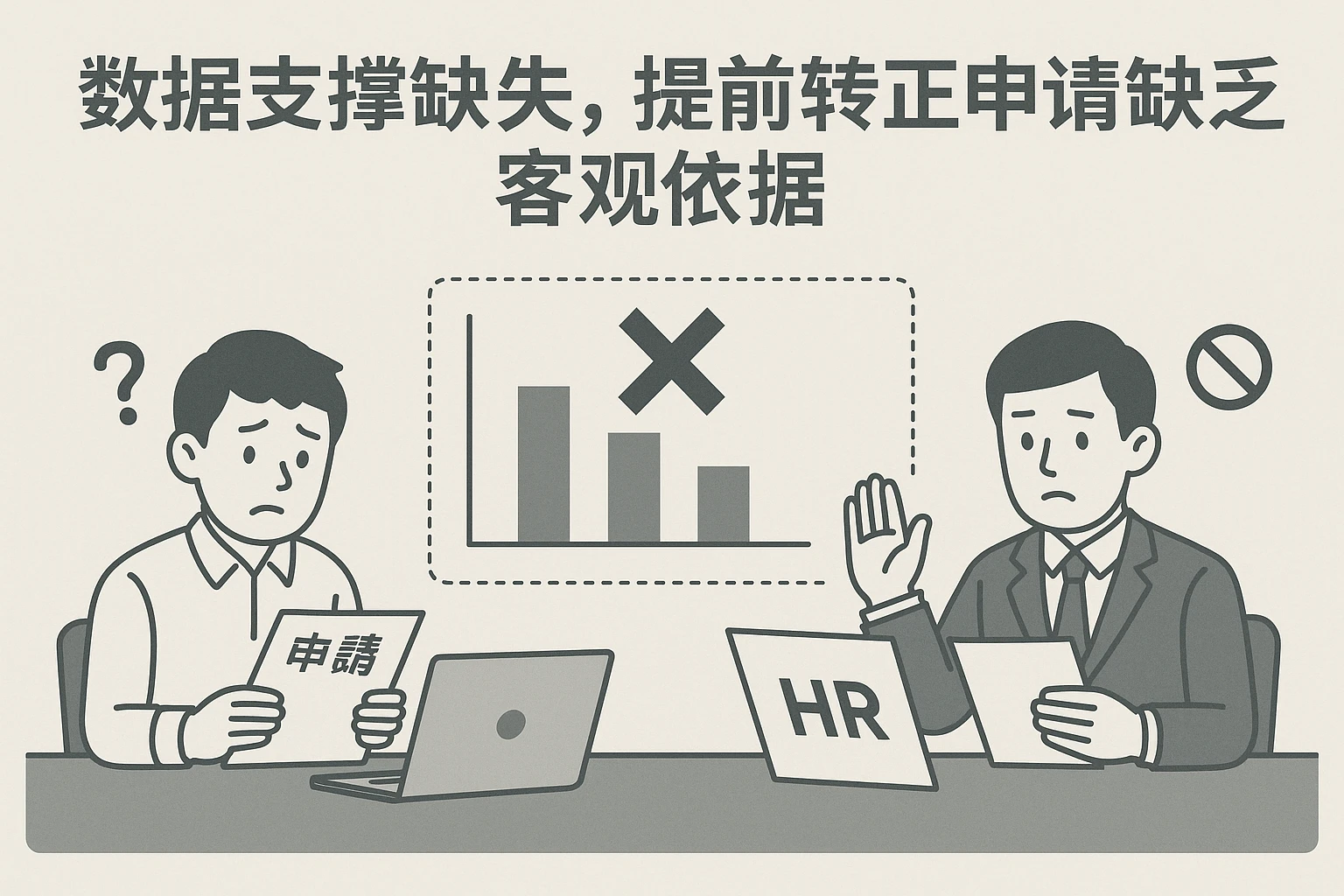 2. 数据支撑缺失，提前转正申请缺乏客观依据