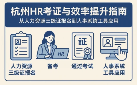 杭州HR考证与效率提升指南：从人力资源三级证报名到人事系统工具应用