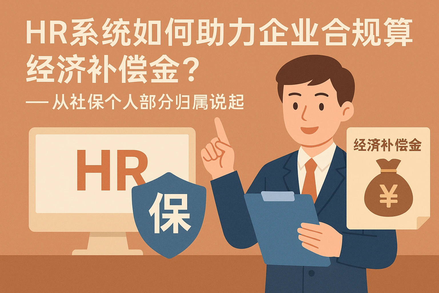 HR系统如何助力企业合规计算经济补偿金？——从社保个人部分归属说起