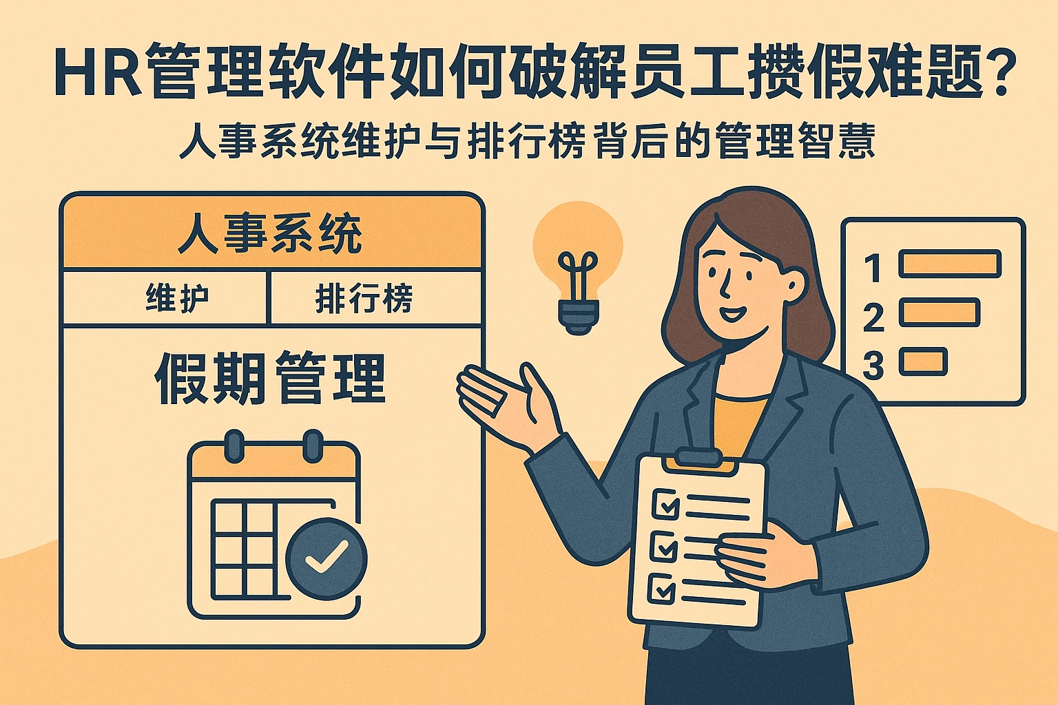 HR管理软件如何破解员工攒假难题？人事系统维护与排行榜背后的管理智慧