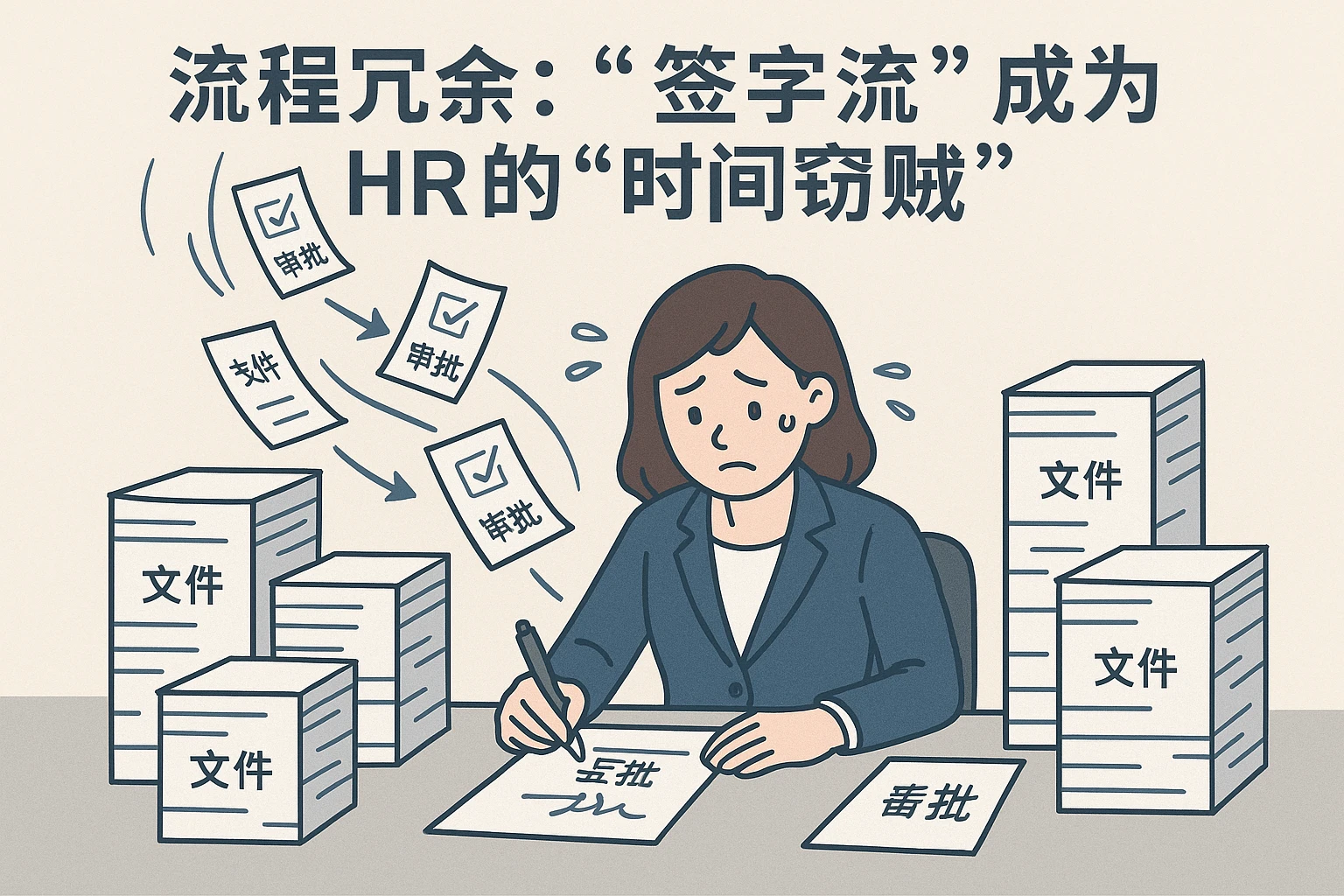 2. 流程冗余：“签字流”成为HR的“时间窃贼”