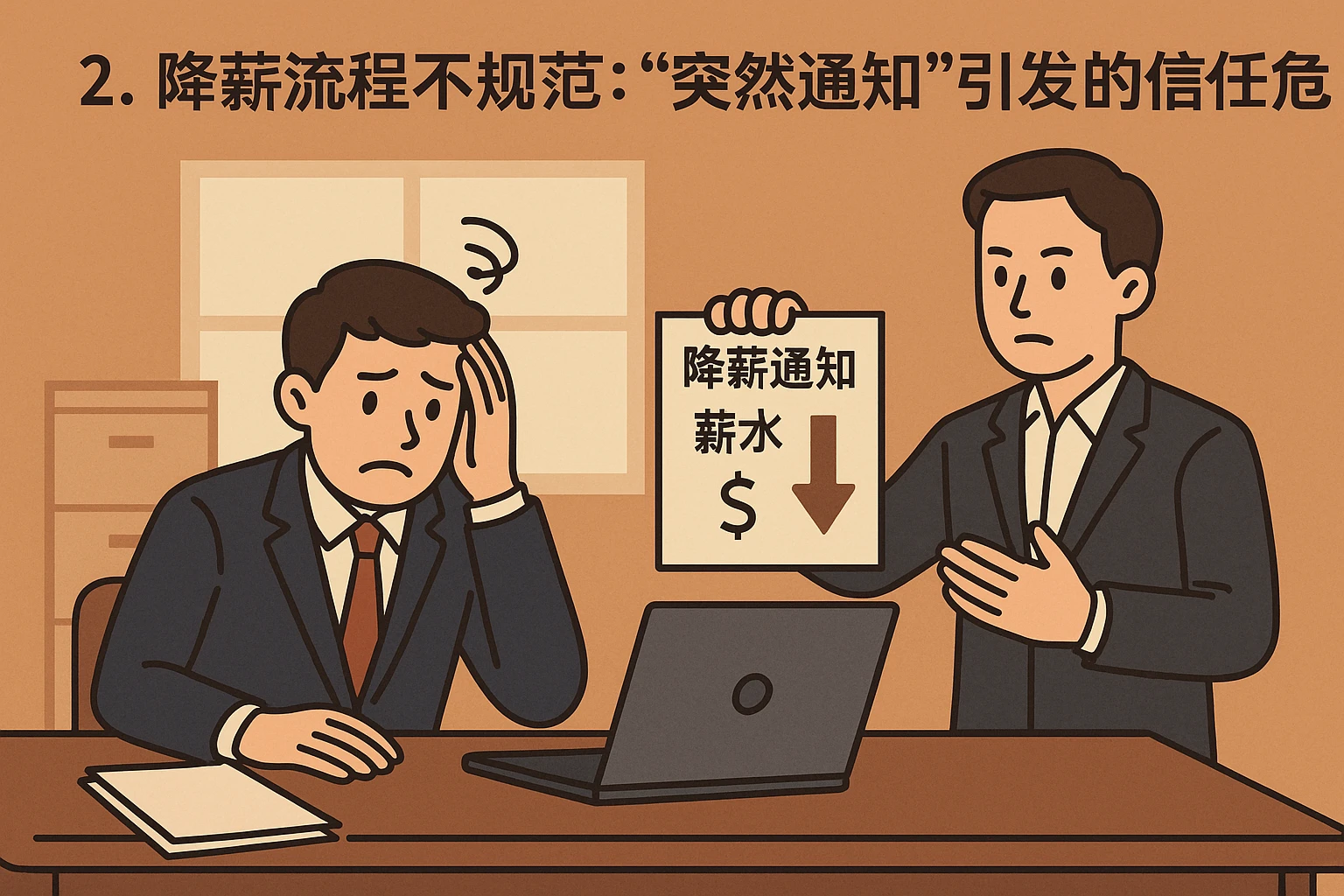 2. 降薪流程不规范：“突然通知”引发的信任危机