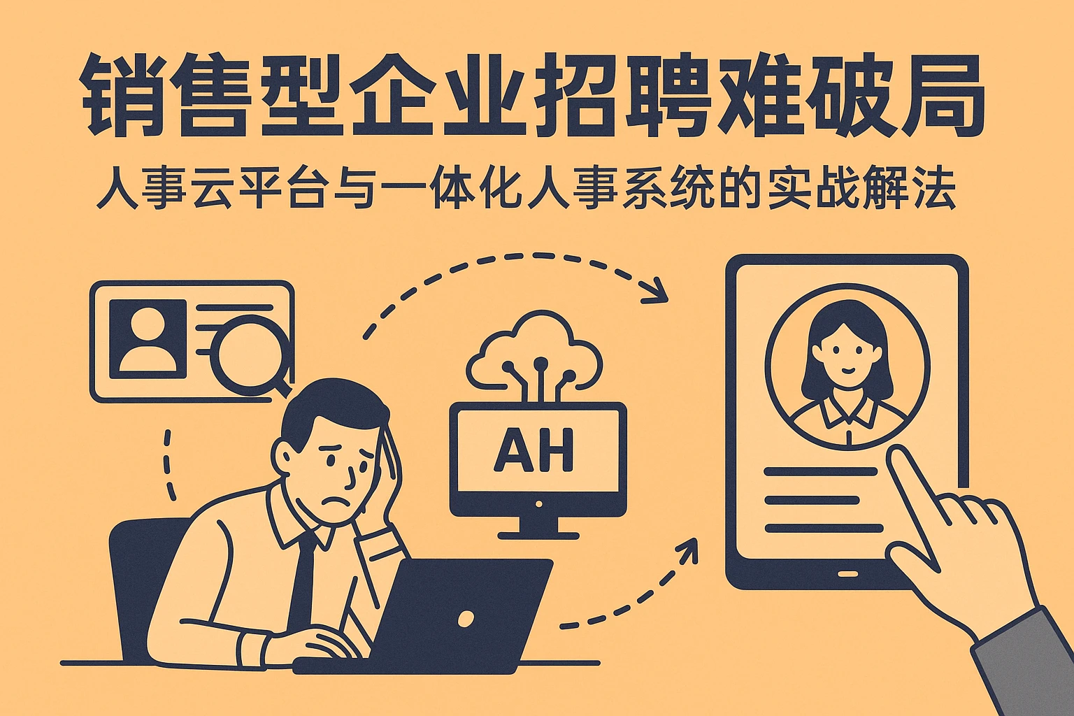 销售型企业招聘难破局：人事云平台与一体化人事系统的实战解法