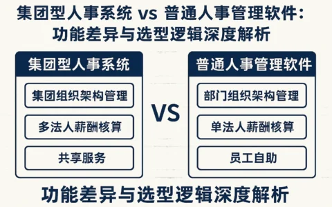 集团型人事系统 vs 普通人事管理软件：功能差异与选型逻辑深度解析