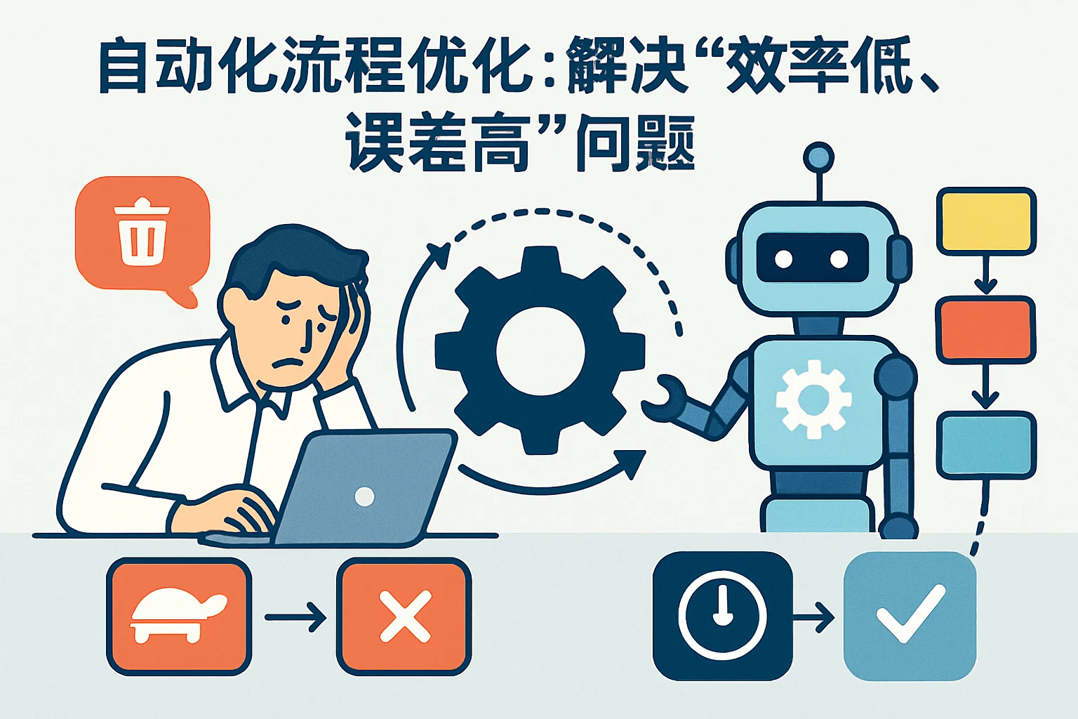 2. 自动化流程优化：解决“效率低、误差高”问题