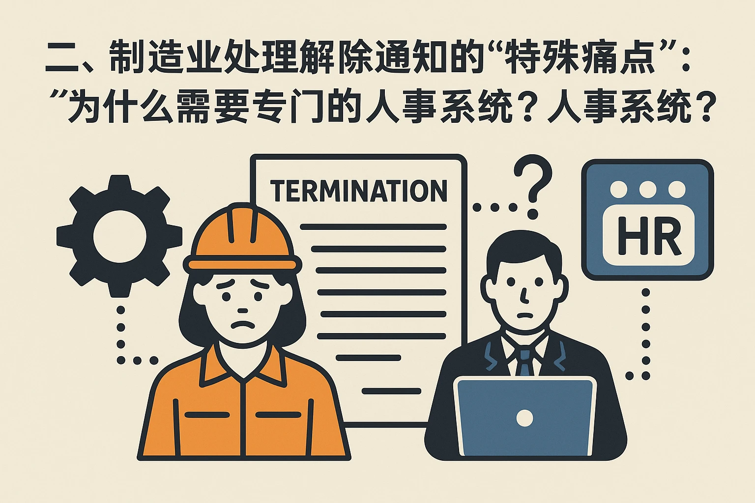 二、制造业处理解除通知的“特殊痛点”：为什么需要专门的人事系统？
