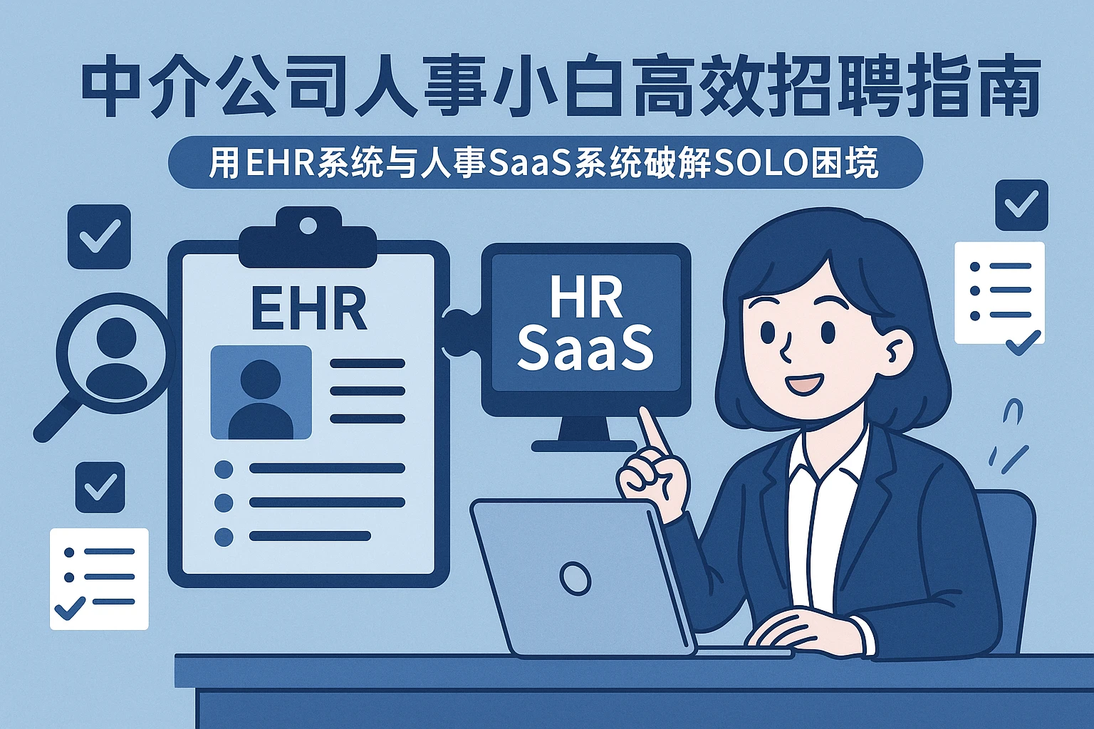 中介公司人事小白高效招聘指南：用EHR系统与人事SaaS系统破解 solo 困境