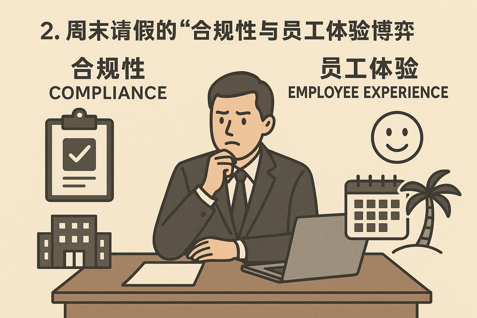 2. 周末请假的“合规性与员工体验博弈”