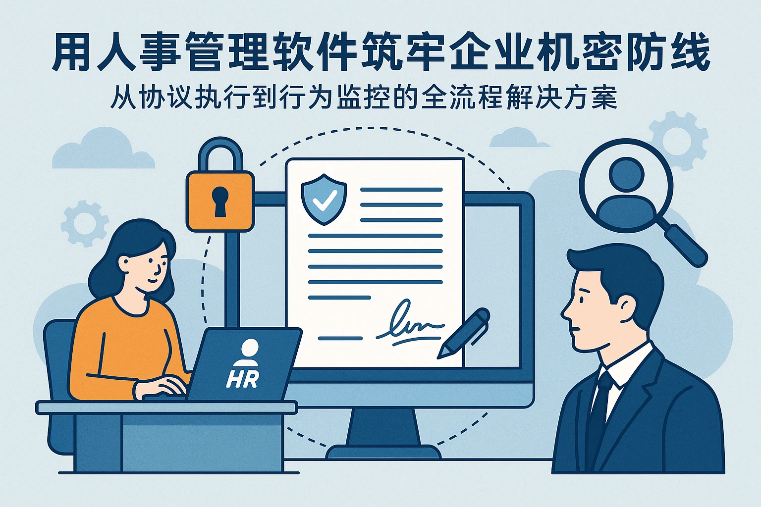 用人事管理软件筑牢企业机密防线：从协议执行到行为监控的全流程解决方案