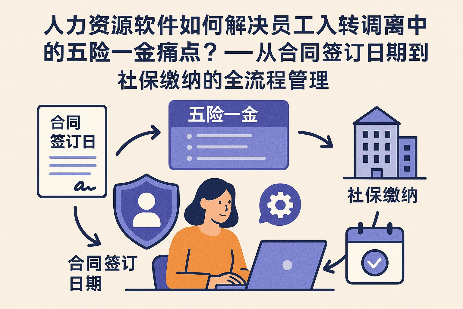 人力资源软件如何解决员工入转调离中的五险一金痛点？——从合同签订日期到社保缴纳的全流程管理