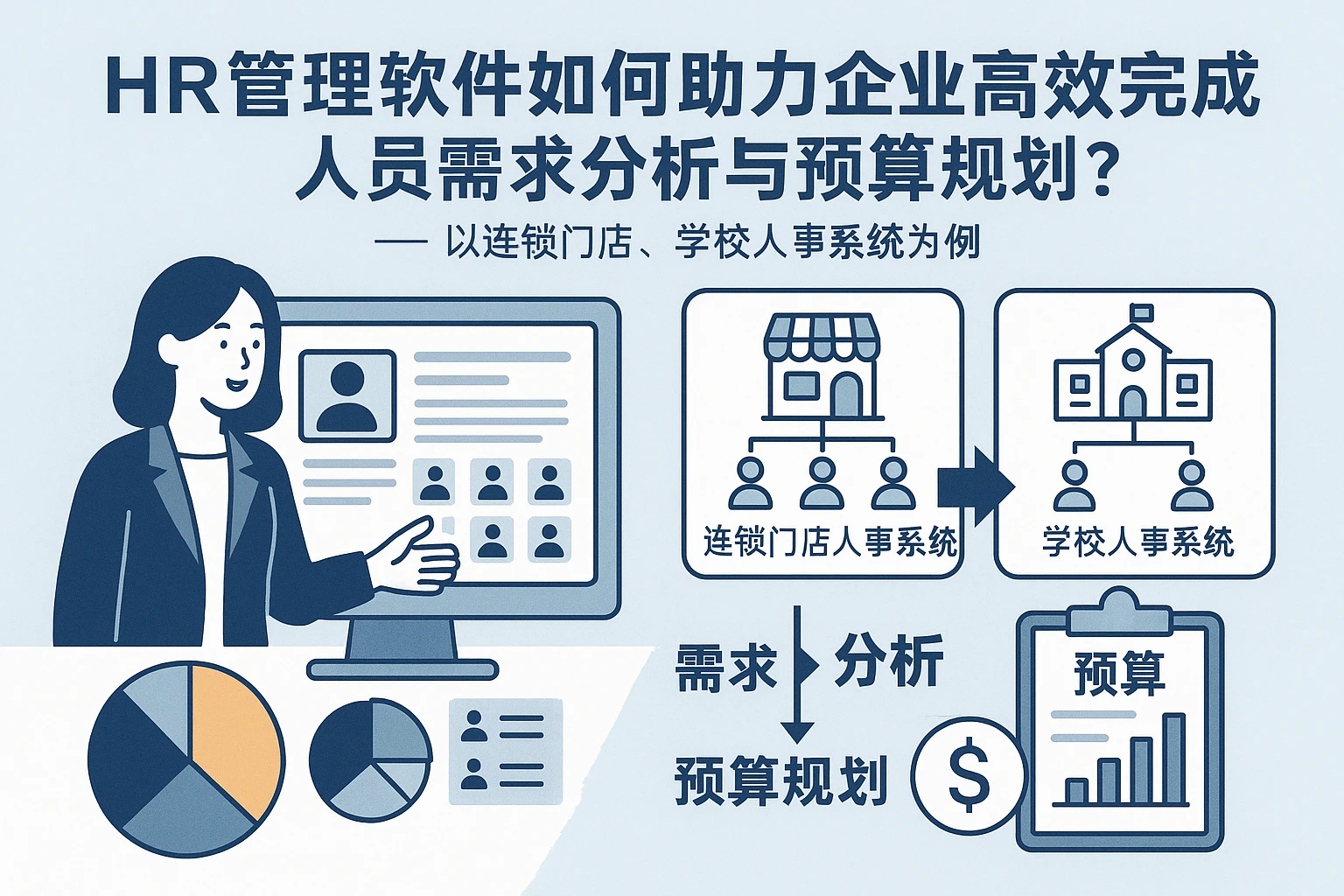 HR管理软件如何助力企业高效完成人员需求分析与预算规划？——以连锁门店、学校人事系统为例