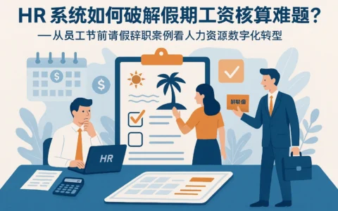 HR系统如何破解假期工资核算难题？——从员工节前请假辞职案例看人力资源数字化转型