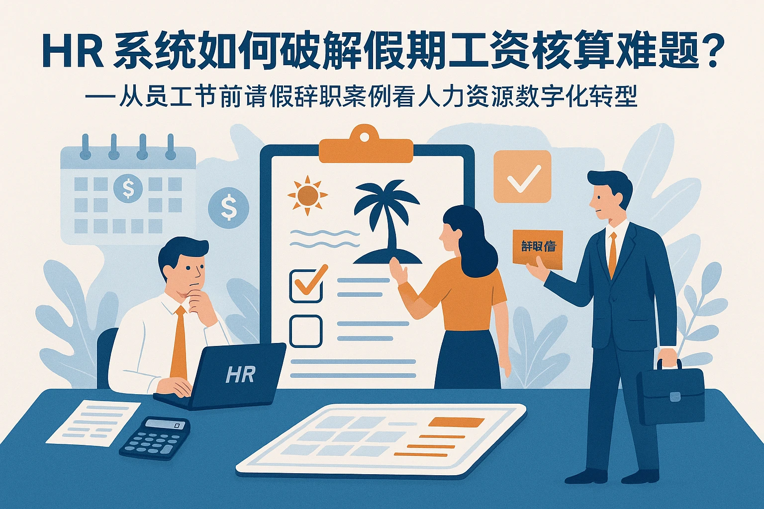 HR系统如何破解假期工资核算难题？——从员工节前请假辞职案例看人力资源数字化转型