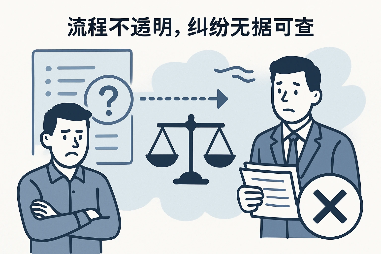 2. 流程不透明，纠纷无据可查