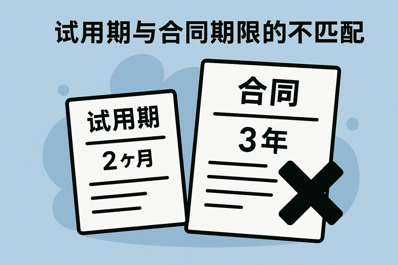 2. 试用期与合同期限的不匹配