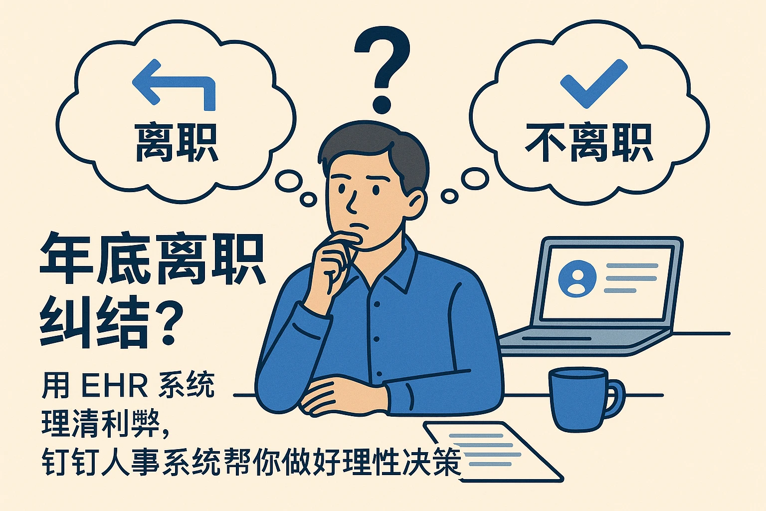 年底离职纠结？用EHR系统理清利弊，钉钉人事系统帮你做好理性决策