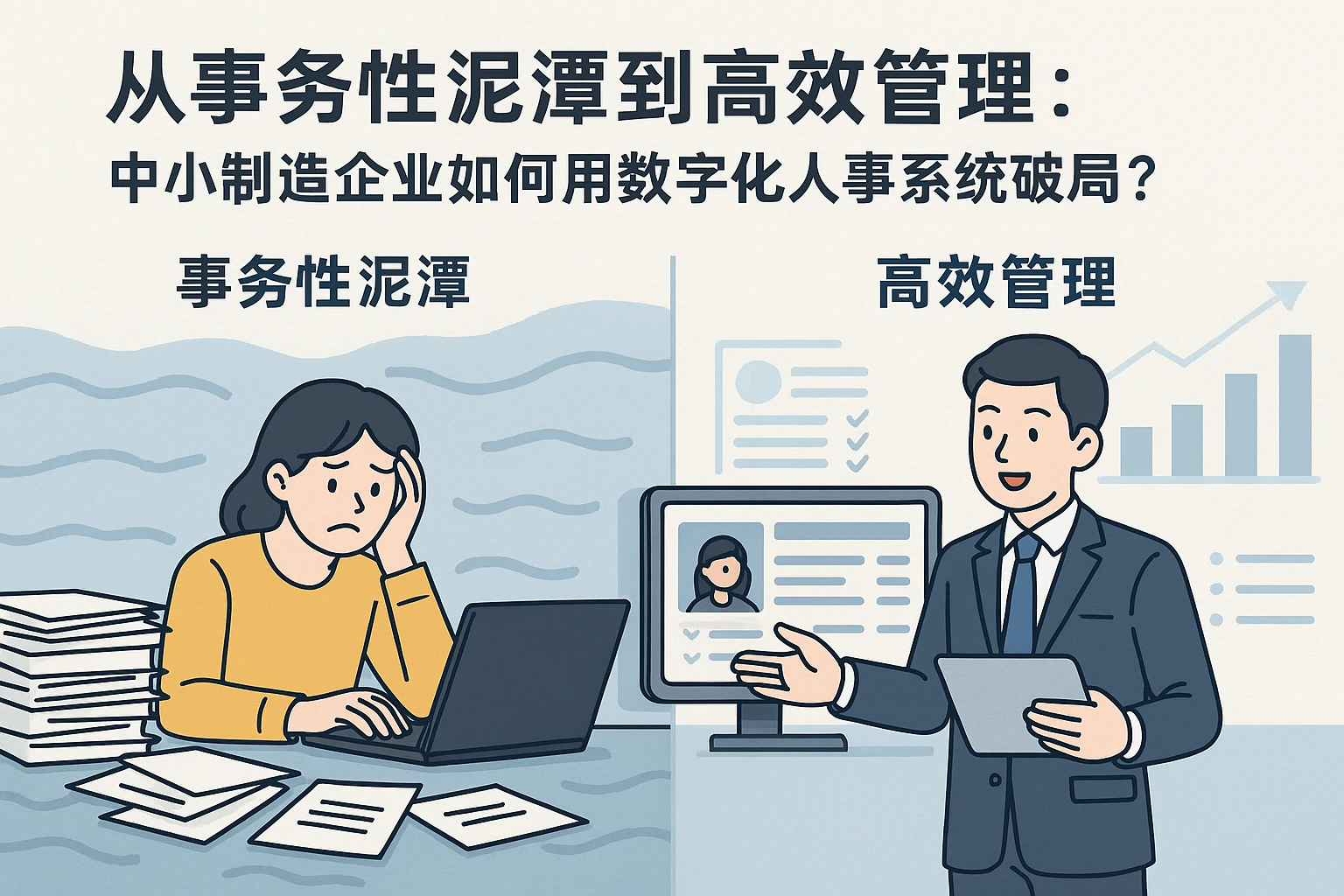 从事务性泥潭到高效管理：中小制造企业如何用数字化人事系统破局？