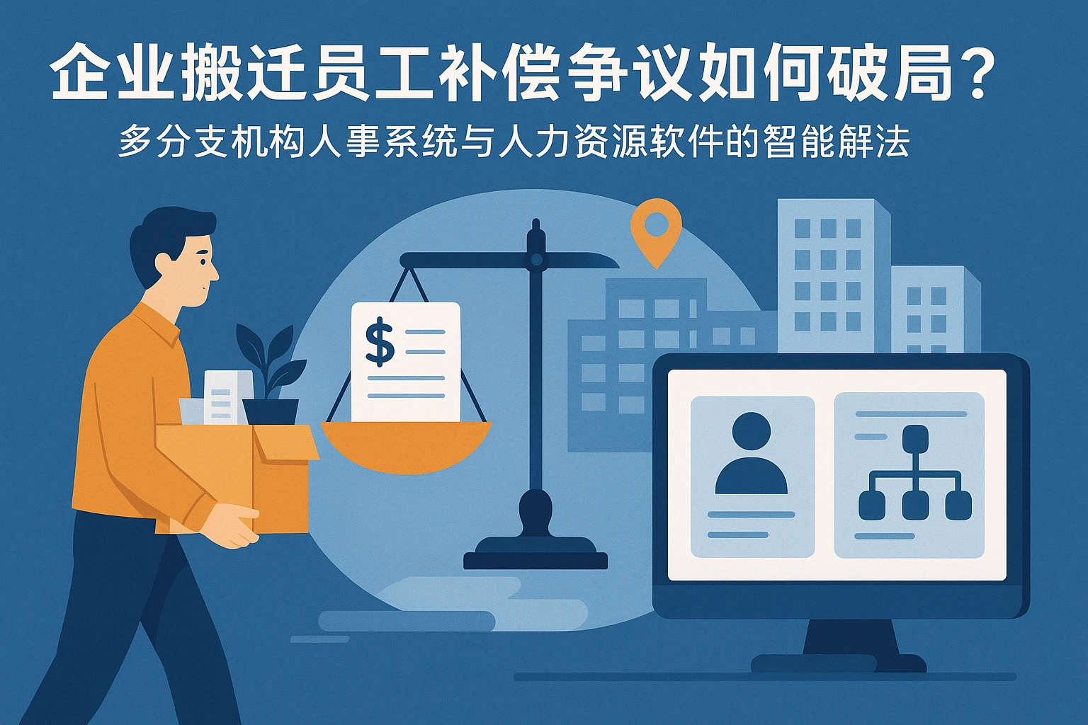 企业搬迁员工补偿争议如何破局？多分支机构人事系统与人力资源软件的智能解法