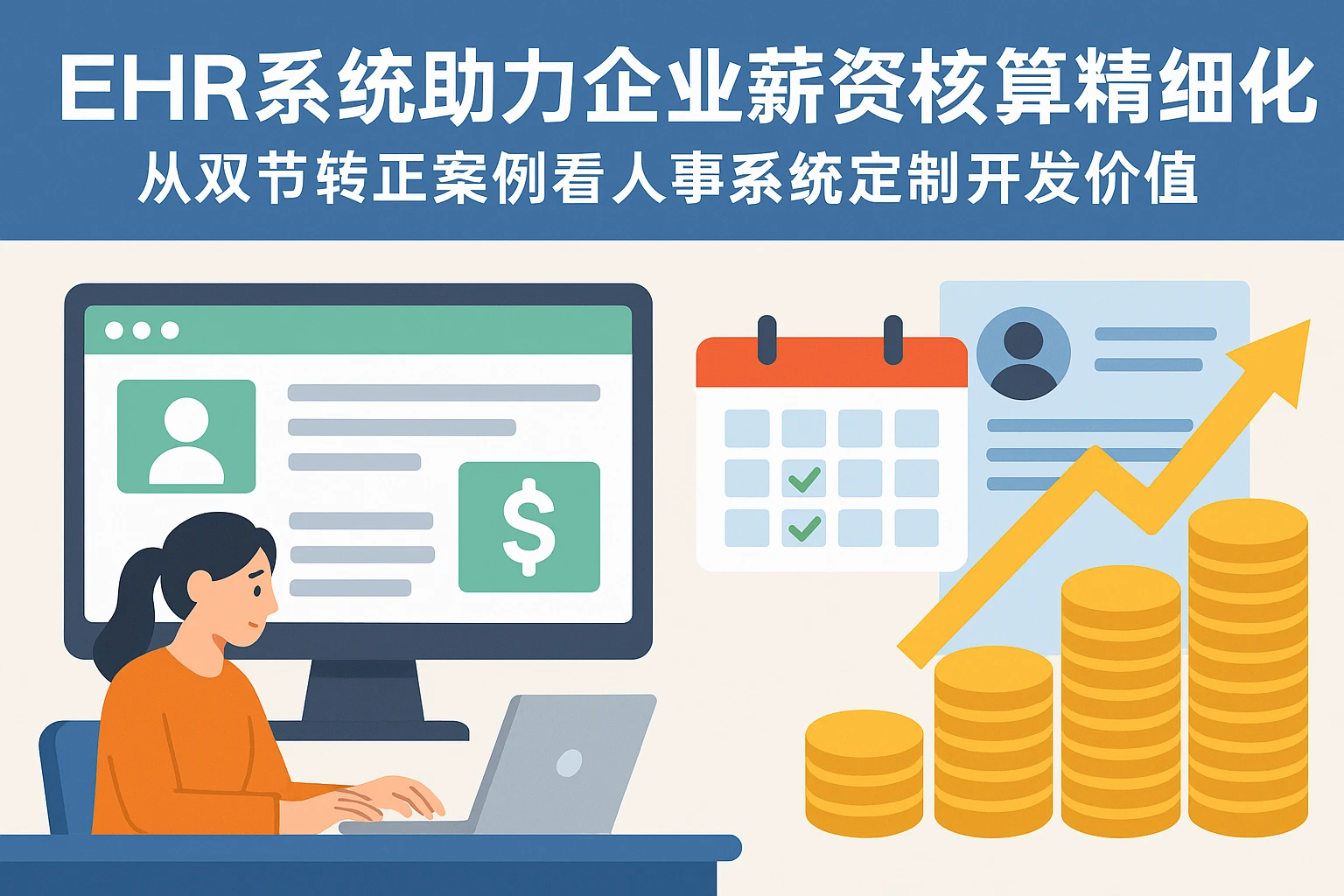 EHR系统助力企业薪资核算精细化：从双节转正案例看人事系统定制开发价值