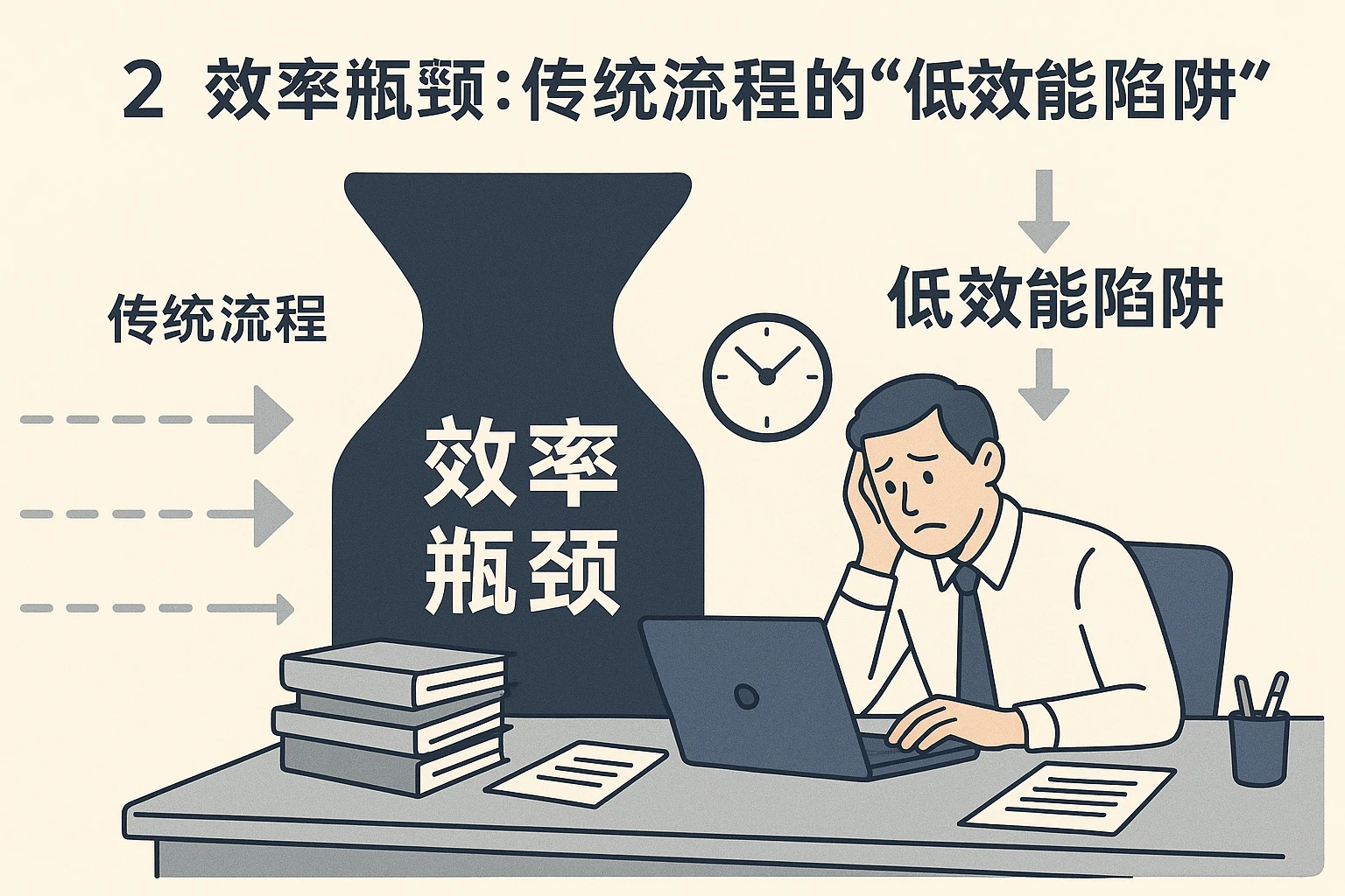 2. 效率瓶颈：传统流程的“低效能陷阱”