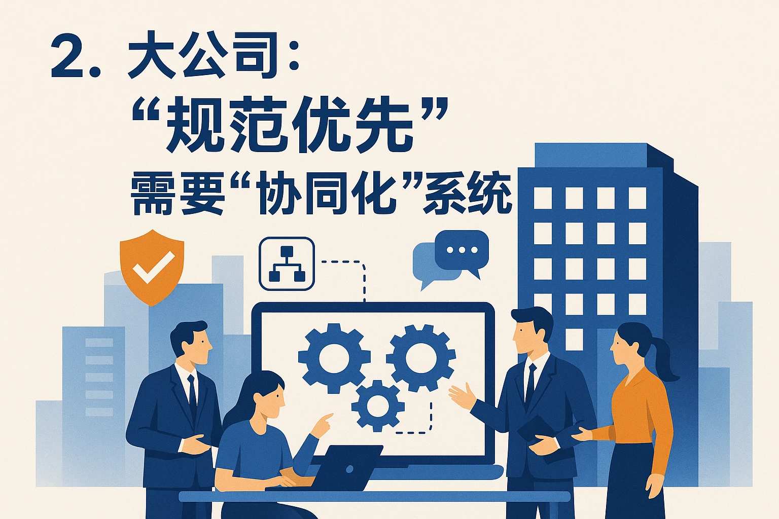 2. 大公司：“规范优先”，需要“协同化”系统