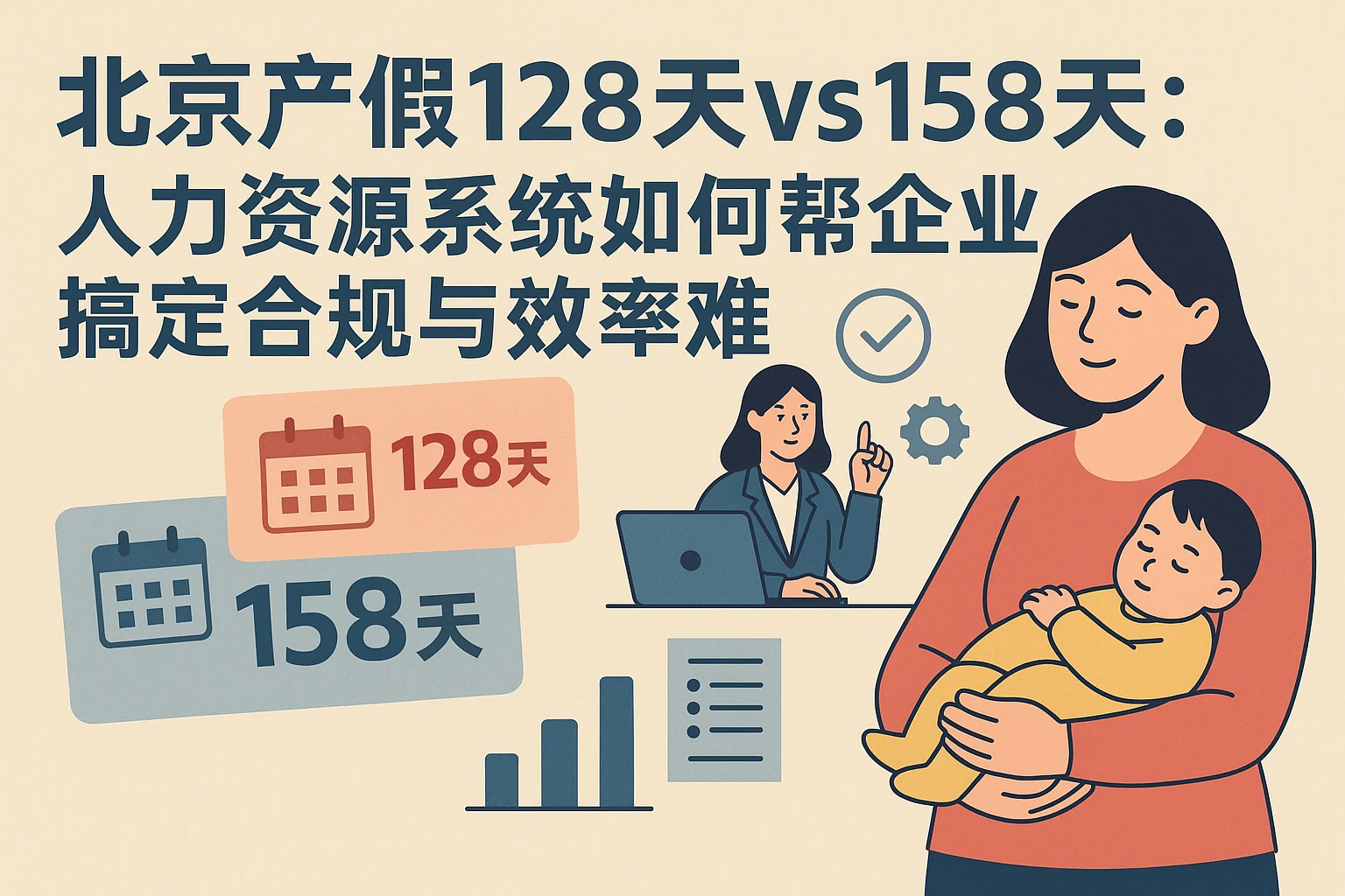 北京产假128天vs158天：人力资源系统如何帮企业搞定合规与效率难题