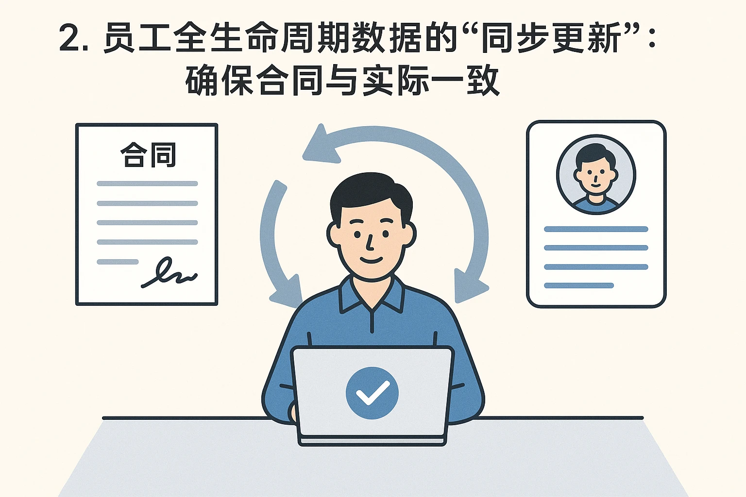 2. 员工全生命周期数据的“同步更新”：确保合同与实际一致