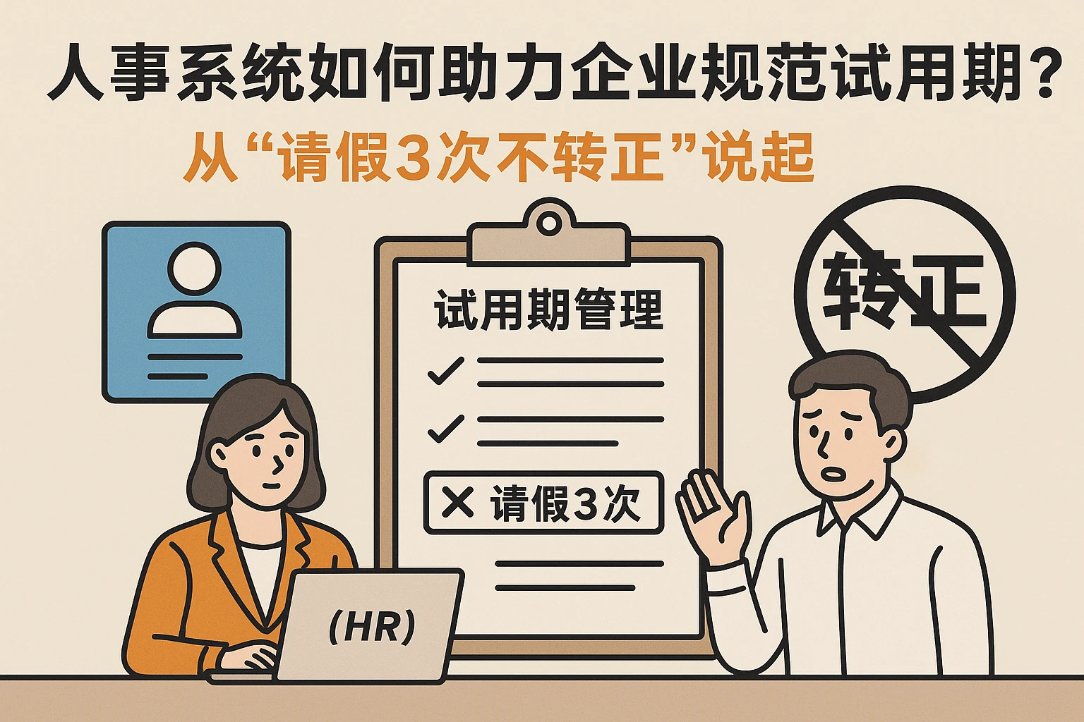 人事系统如何助力企业规范试用期管理？从“请假3次不转正”说起
