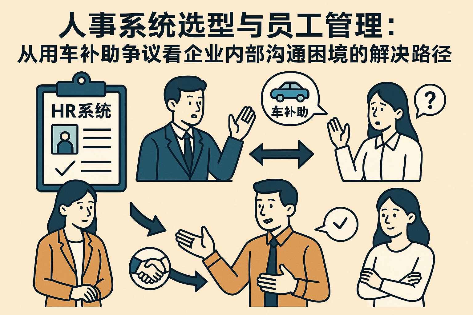 人事系统选型与员工管理：从用车补助争议看企业内部沟通困境的解决路径