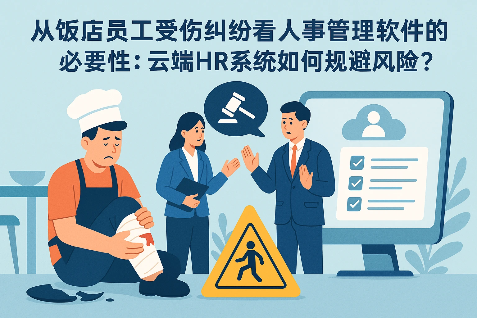 从饭店员工受伤纠纷看人事管理软件的必要性：云端HR系统如何规避风险？