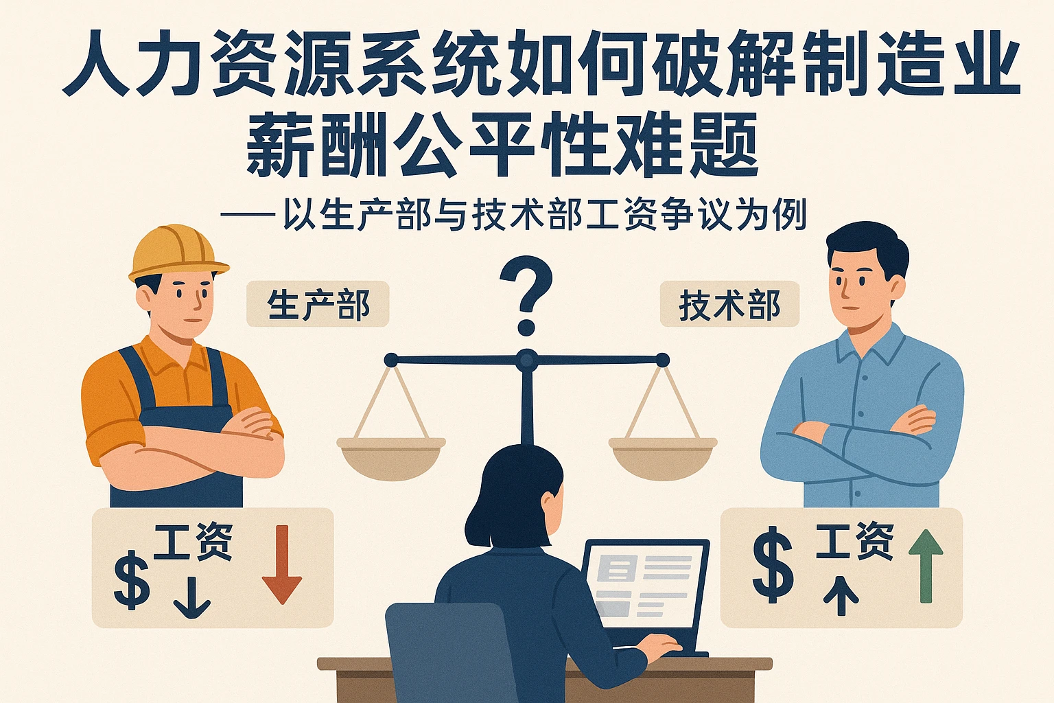 人力资源系统如何破解制造企业薪酬公平性难题——以生产部与技术部工资争议为例